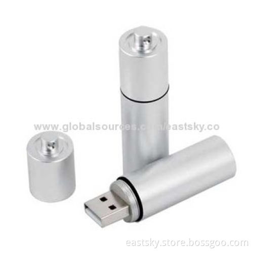 Promotional Metal USB Flash Drive, Made of Stainless Metal, with 64MB to 32GB Memory Capacity